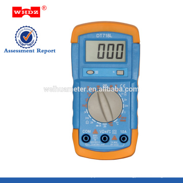 multímetro digital DT718L del precio bajo con la temperatura Backligt Battery Tester